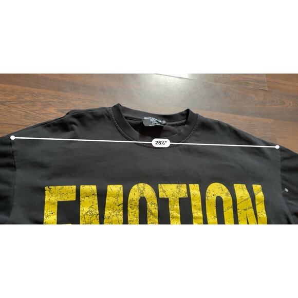 Mixed Emotion Cropped "Trapped" Tee Men's Streetwear High-Quality Boxy Fit Black - Picture 7 of 8